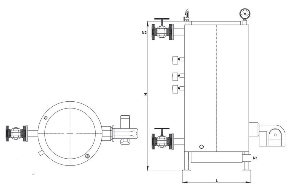بویلر آبگرم عمودی